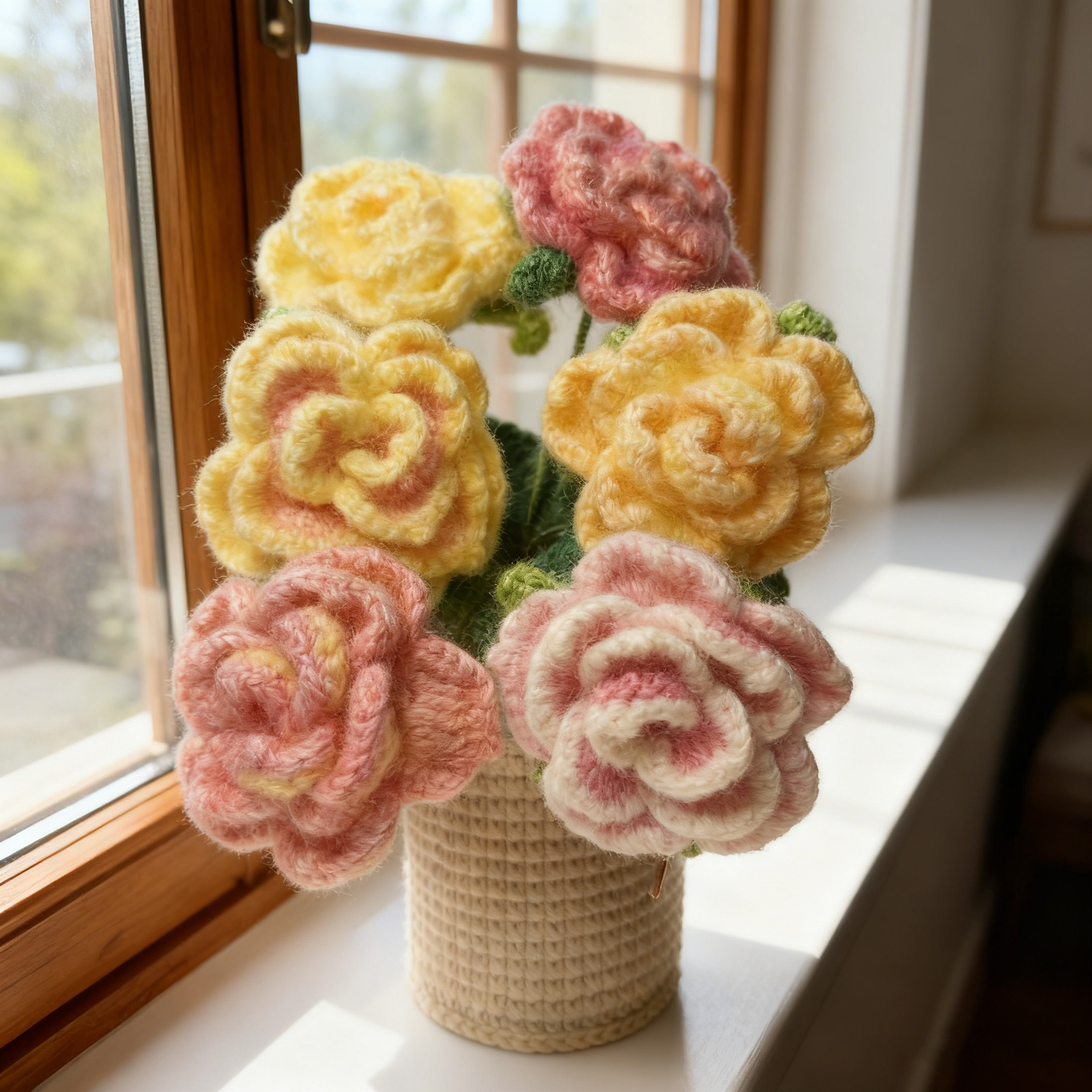 Silk Mohair Rose Pot ColorA - Image 2