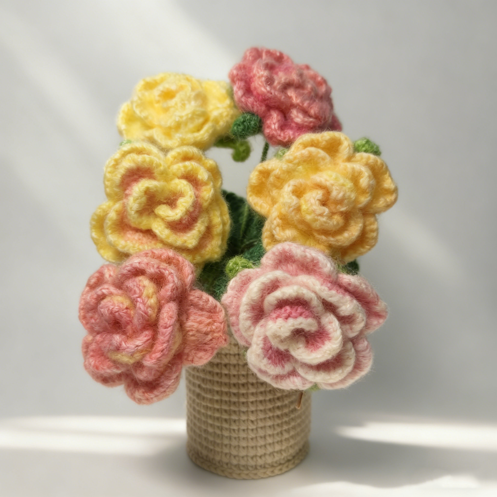 Silk Mohair Rose Pot ColorA