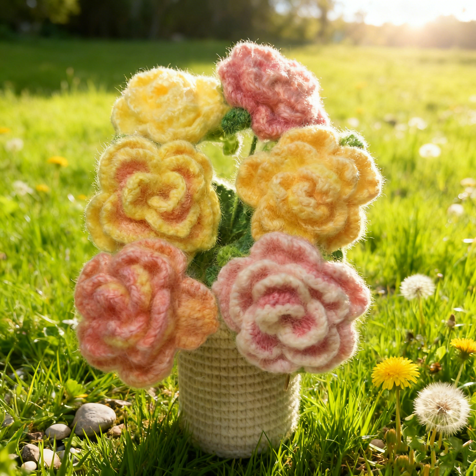 Silk Mohair Rose Pot ColorA - Image 3