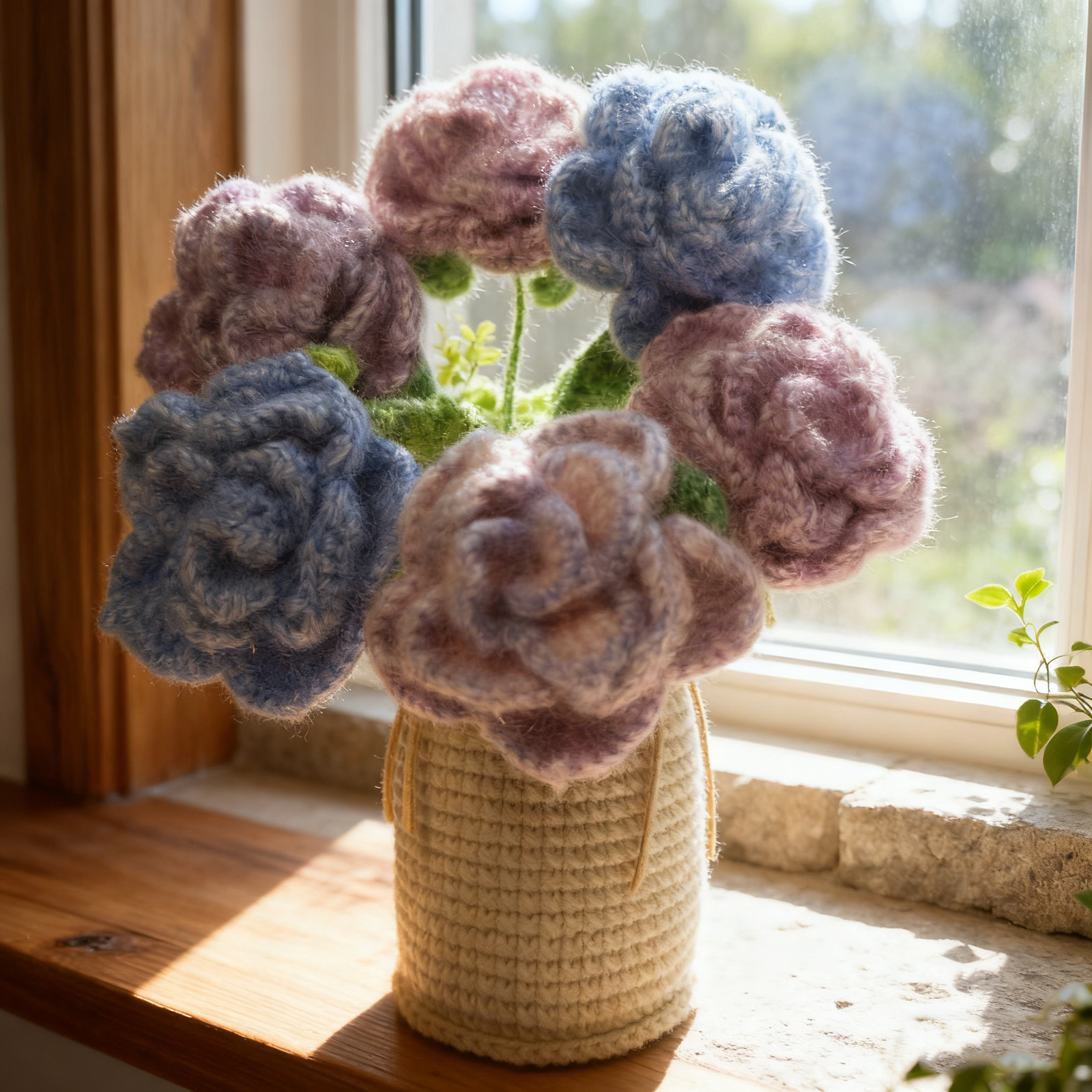 Silk Mohair Rose Pot ColorD - Image 2