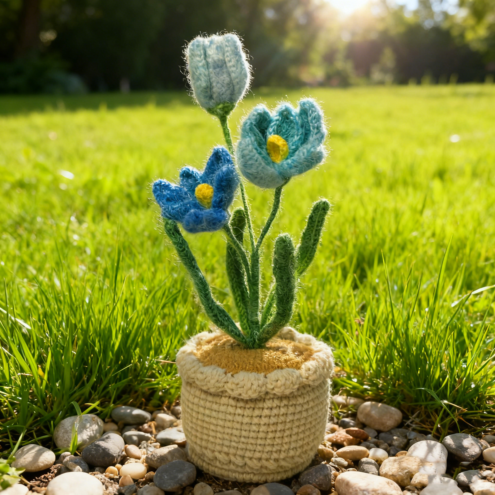 Silk Mohair Pastel Tulip Pot ColorE - Image 3
